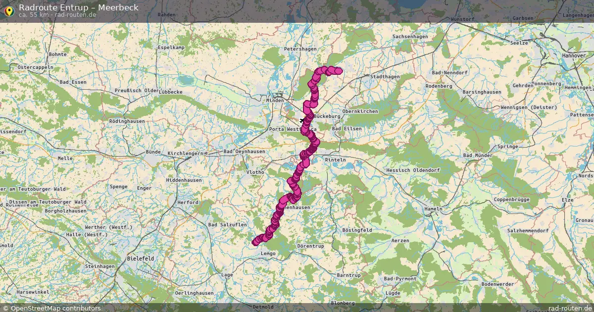 Fahrradroute Entrup – Meerbeck