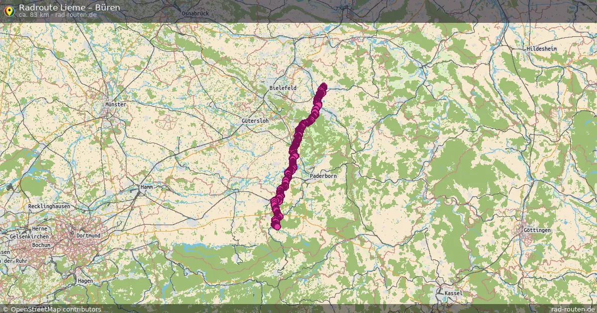 Fahrradroute Lieme – Büren