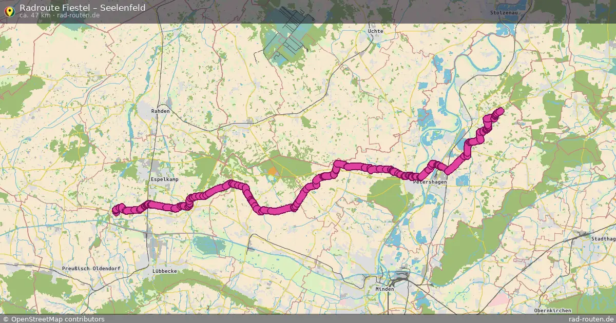 Fahrradroute Fiestel – Seelenfeld (47 km) – Rad-Routen.de