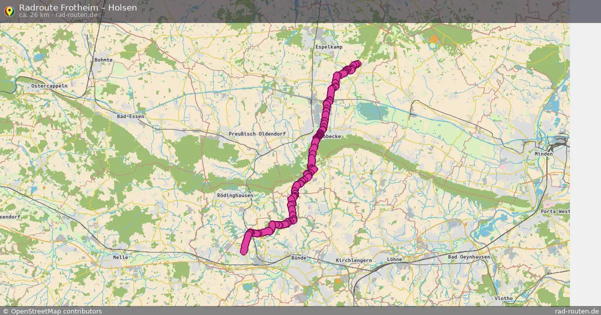 Fahrradroute Frotheim – Holsen (27 km) – Rad-Routen.de