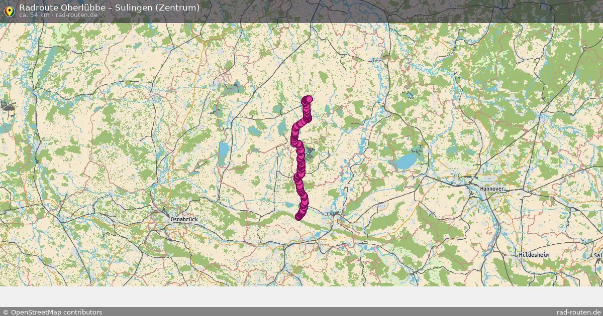 Radtour Oberlübbe – Sulingen (Zentrum)