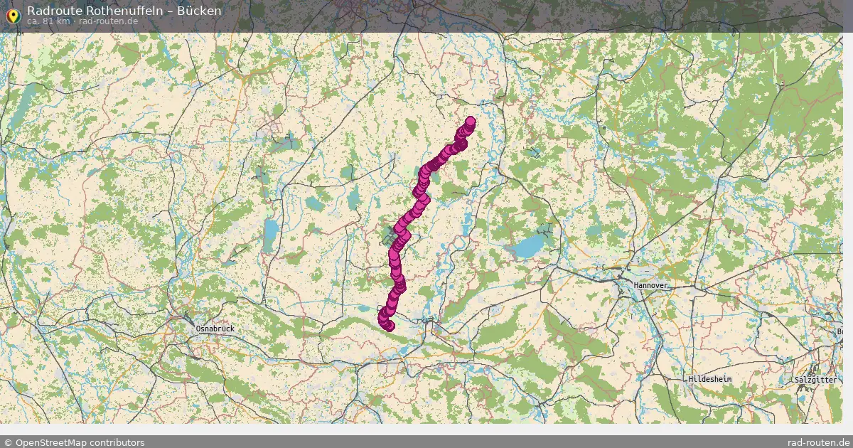 Fahrradroute Rothenuffeln – Bücken (79 km) – Rad-Routen.de
