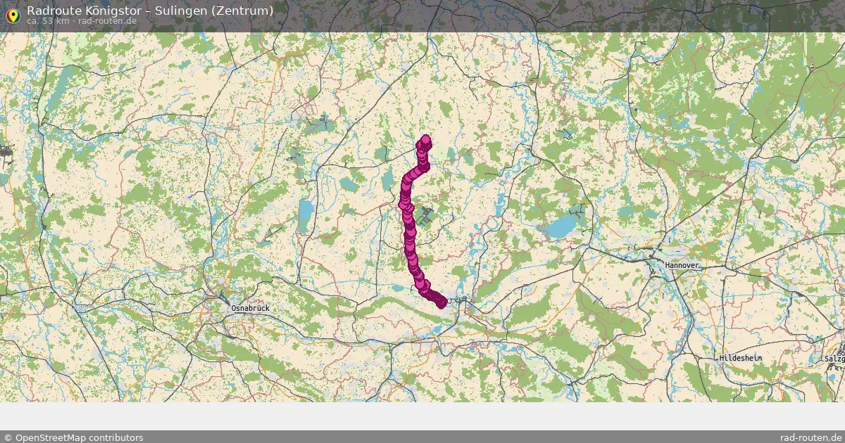Radtour Königstor – Sulingen (Zentrum)