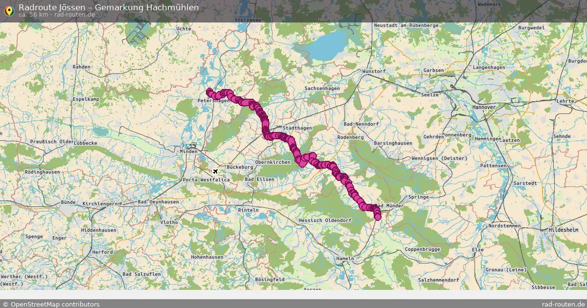 Radtour Jössen – Gemarkung Hachmühlen