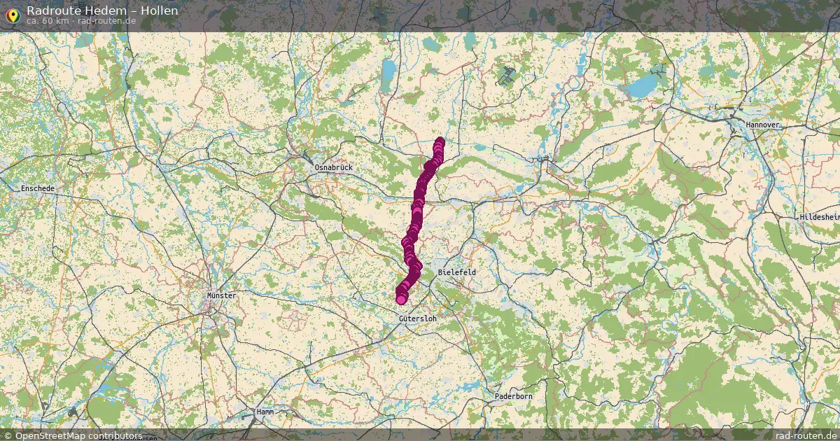 Fahrradroute Hedem – Hollen (60 km) – Rad-Routen.de