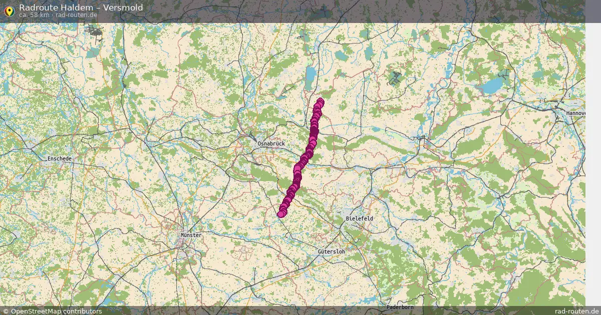Fahrradroute Haldem – Versmold