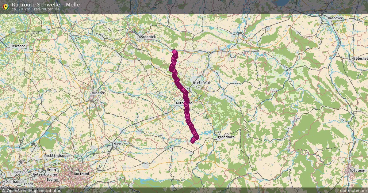 Fahrradroute Schwelle – Melle