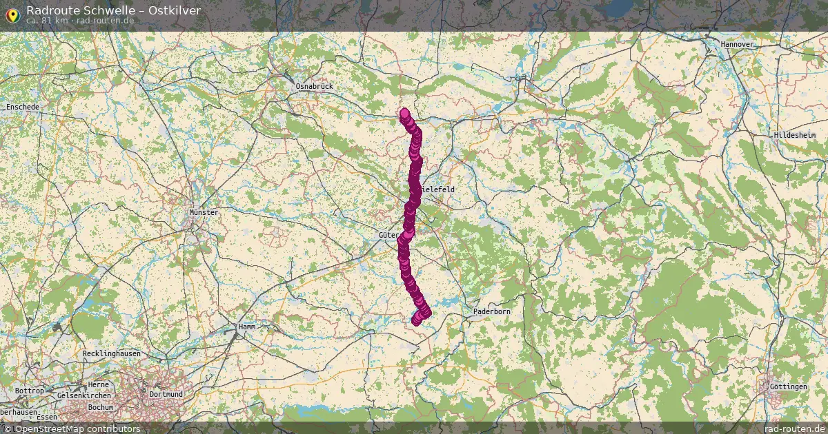 Fahrradroute Schwelle – Ostkilver