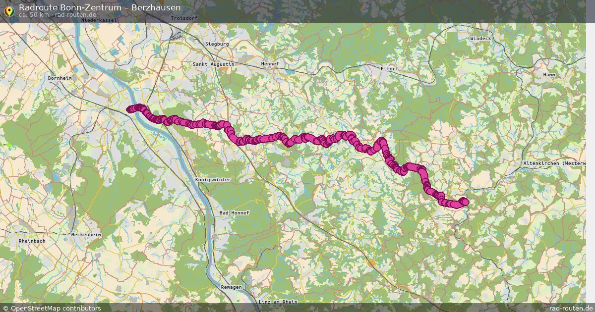 Radtour Bonn-Zentrum – Berzhausen