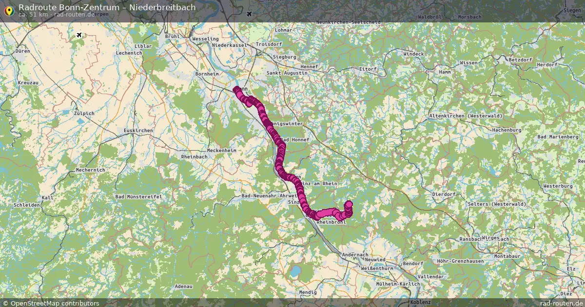 Radtour Bonn-Zentrum – Niederbreitbach