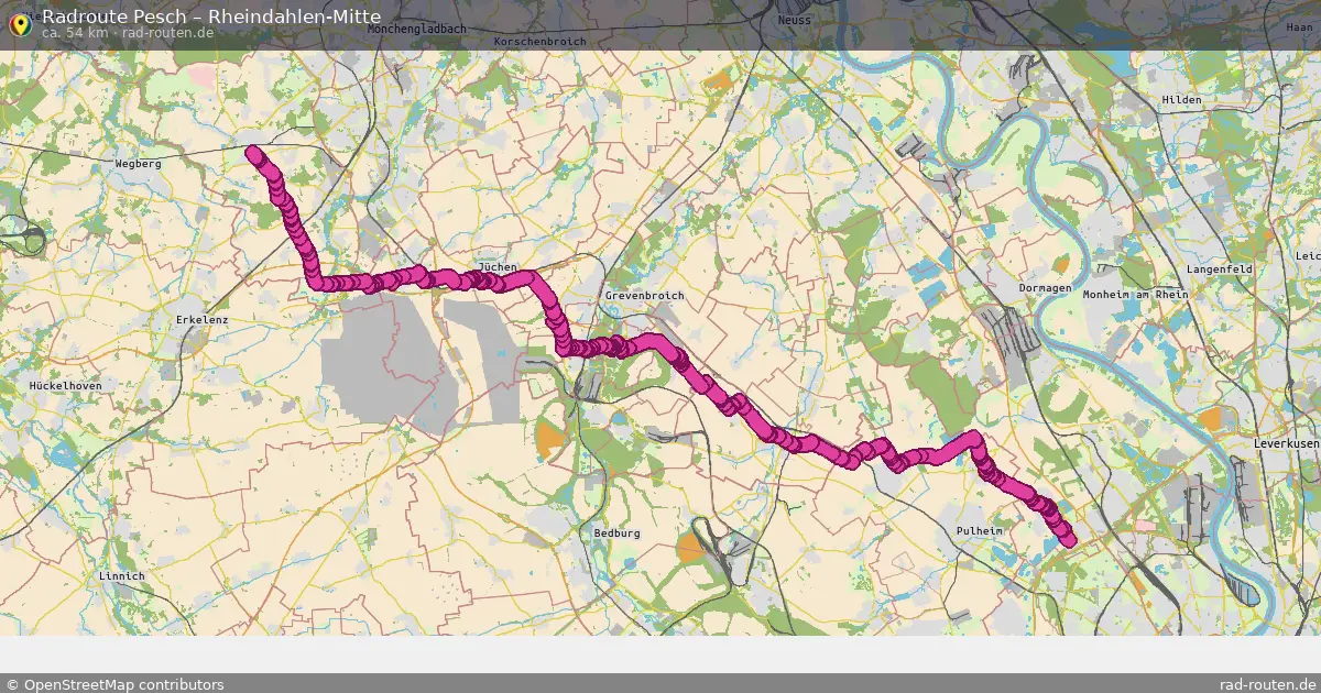 Radtour Pesch – Rheindahlen-Mitte