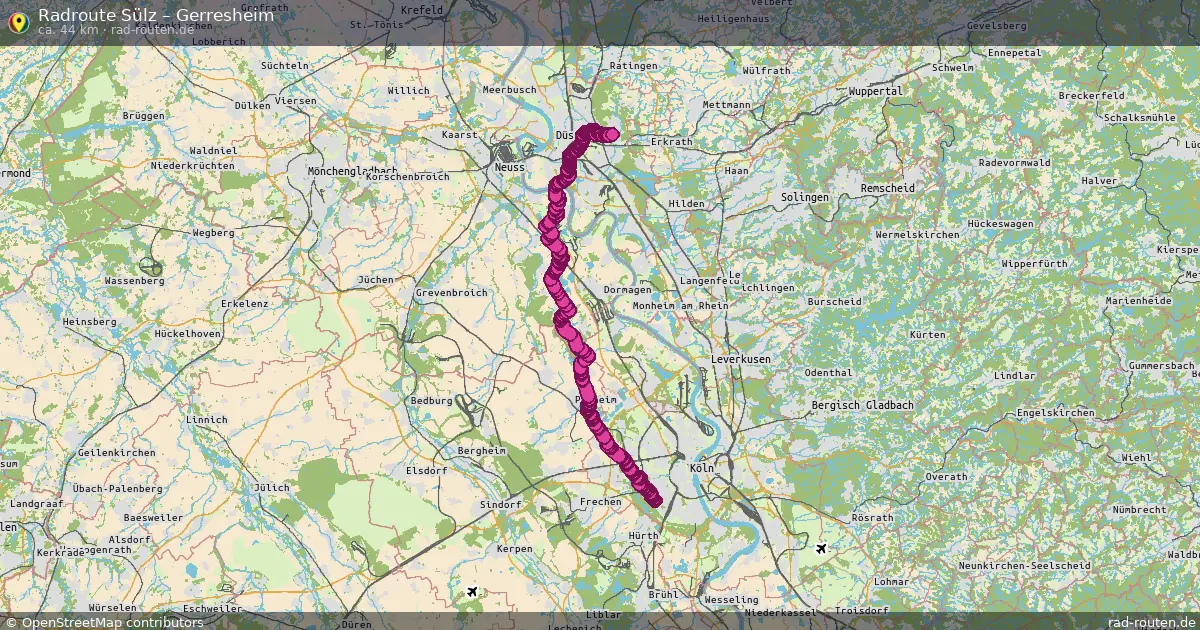 Radtour Sülz – Gerresheim