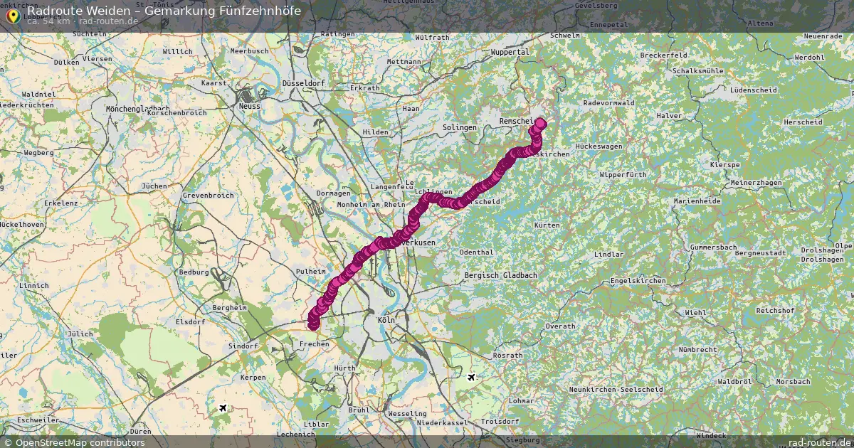 Radtour Weiden – Gemarkung Fünfzehnhöfe