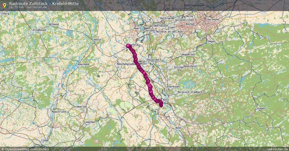 Radtour Zollstock – Krefeld-Mitte