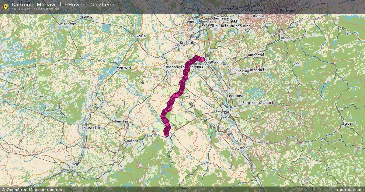 Radtour Mariaweiler-Hoven – Golzheim