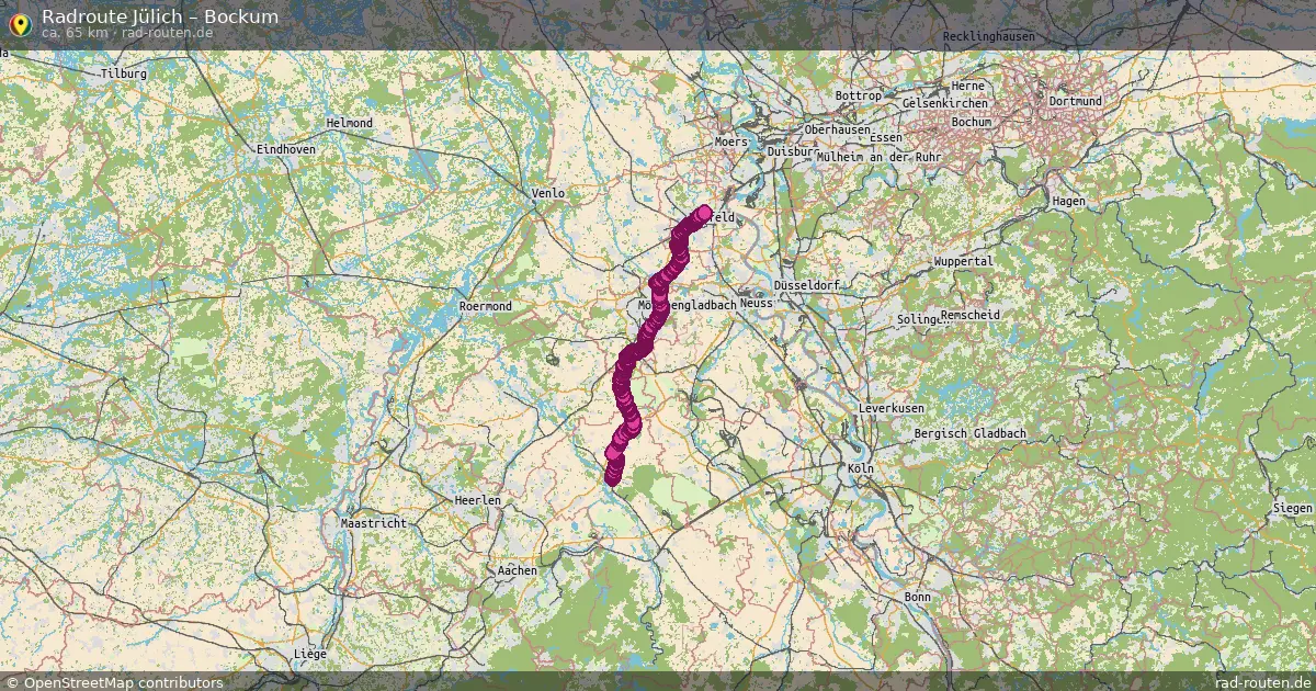Fahrradroute Jülich – Bockum