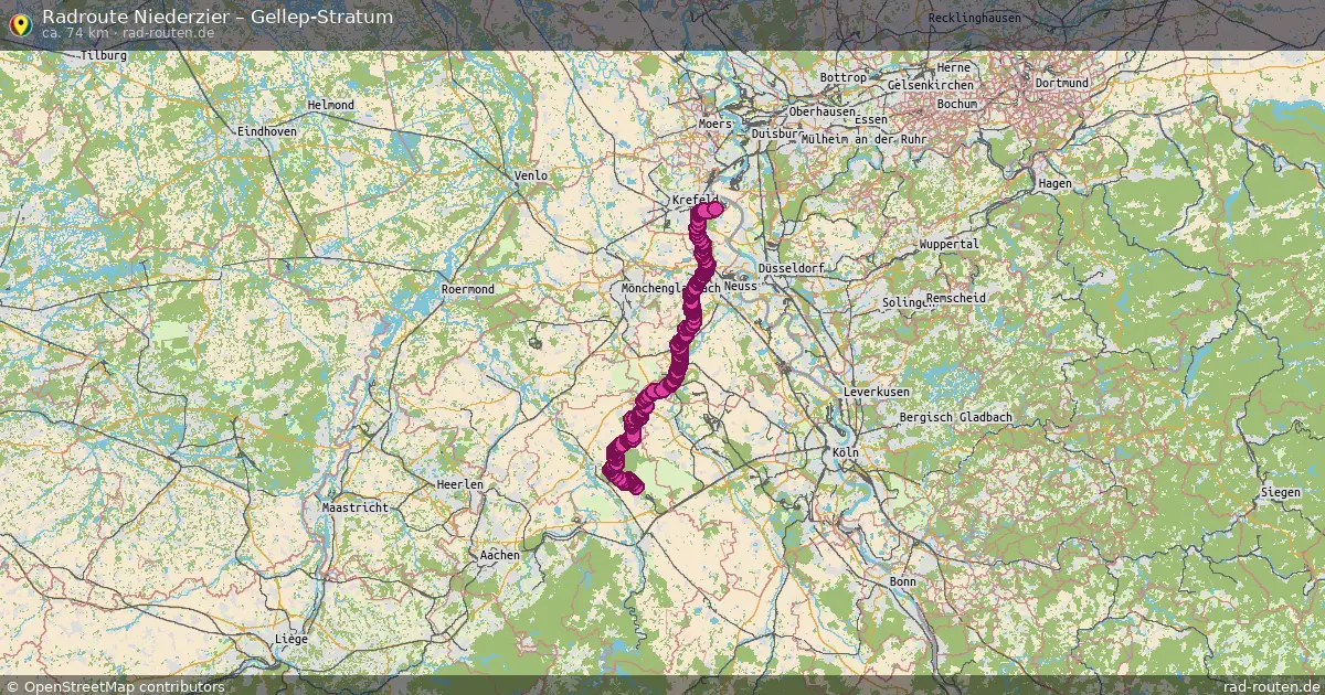 Radtour Niederzier – Gellep-Stratum