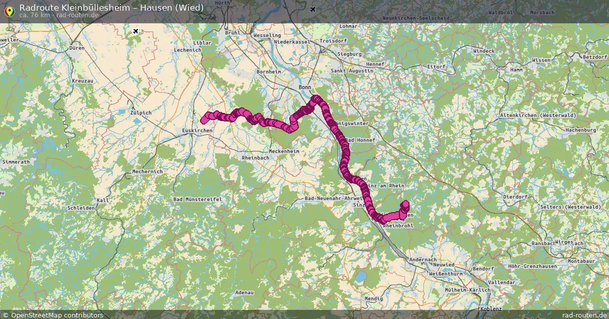 Radtour Kleinbüllesheim – Hausen (Wied)