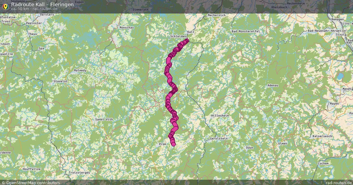 Fahrradroute Kall – Fleringen (50 km) – Rad-Routen.de