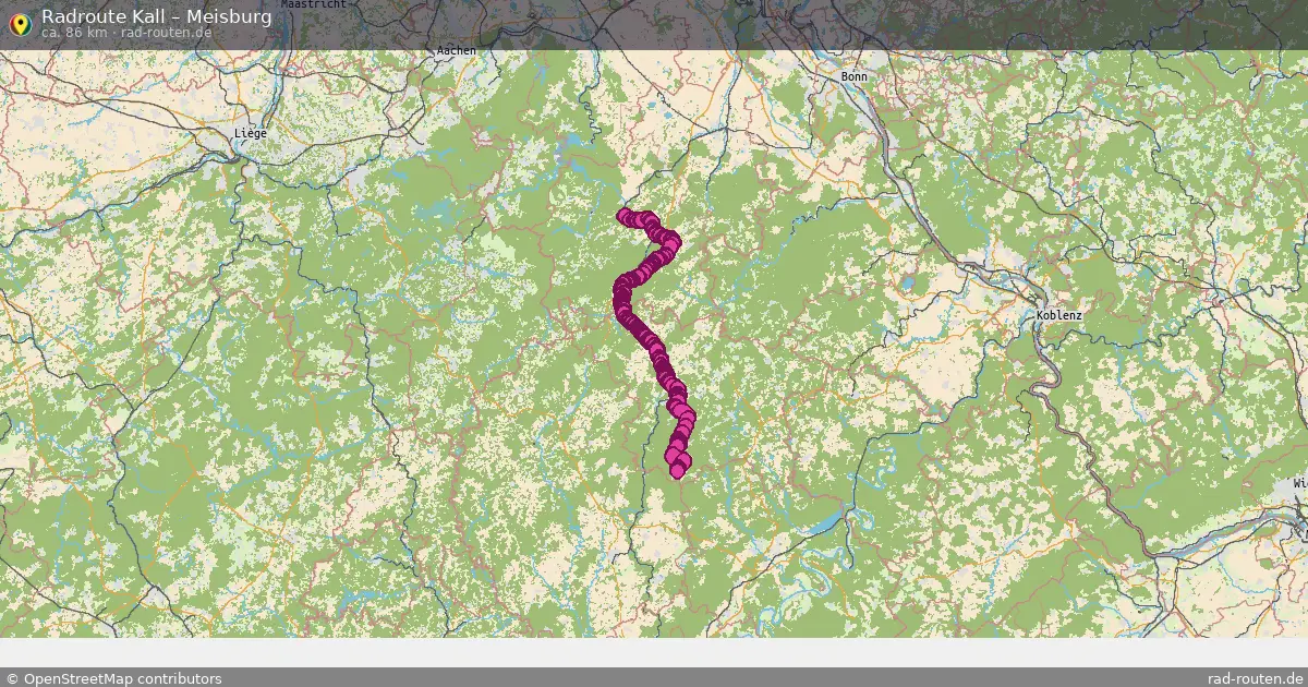 Fahrradroute Kall – Meisburg (76 km) – Rad-Routen.de