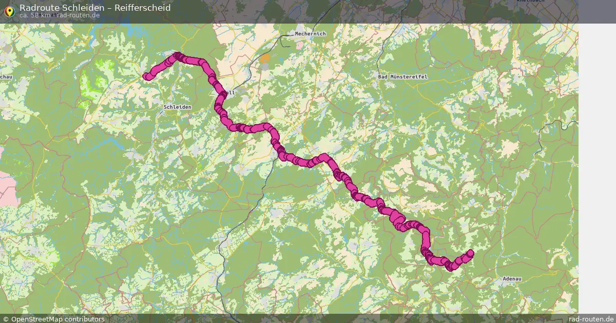 Fahrradroute Schleiden – Reifferscheid (58 km) – Rad-Routen.de