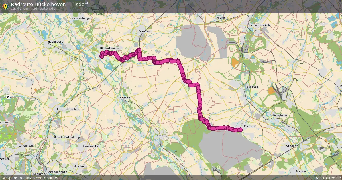 Fahrradroute Hückelhoven – Elsdorf (40 km) – Rad-Routen.de