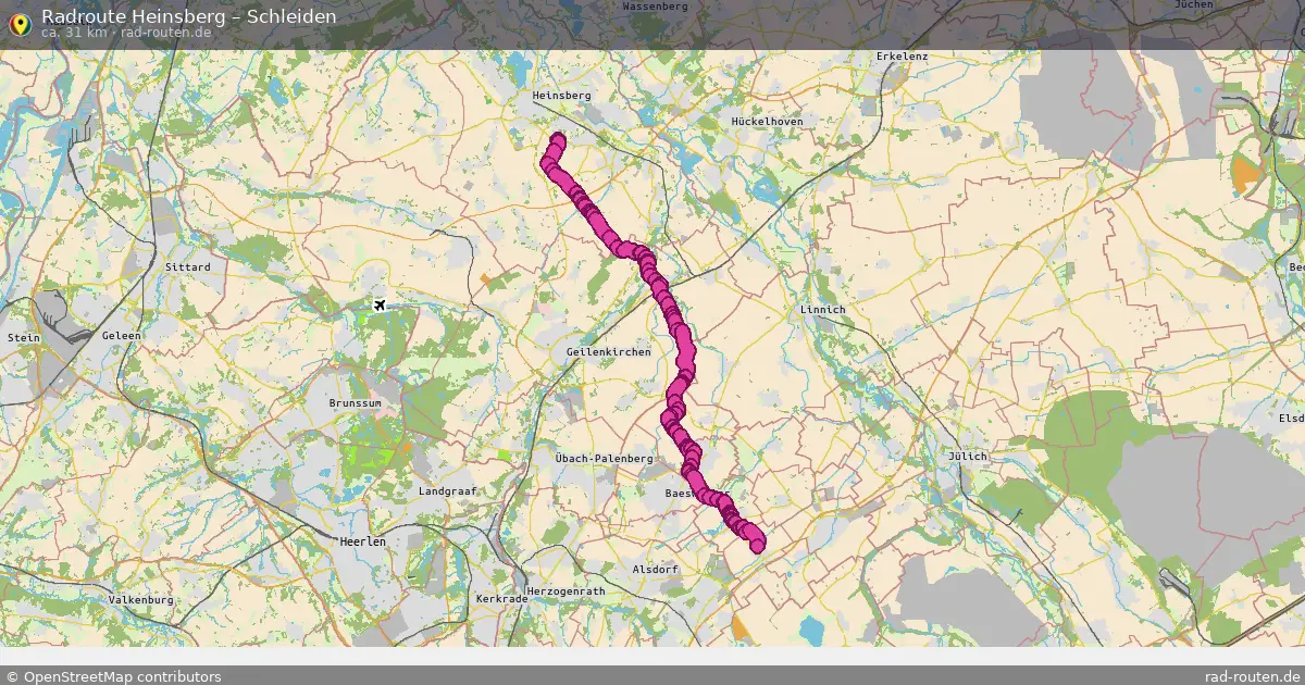 Fahrradroute Heinsberg – Schleiden (31 km) – Rad-Routen.de