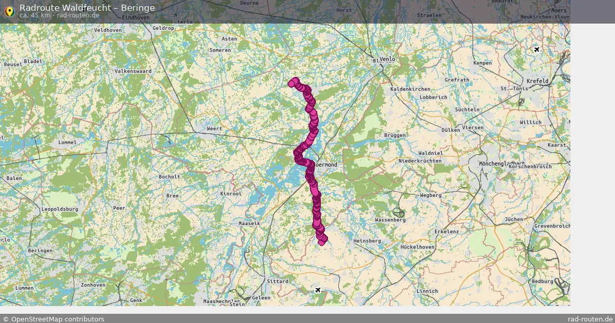 Fahrradroute Waldfeucht – Beringe (45 km) – Rad-Routen.de