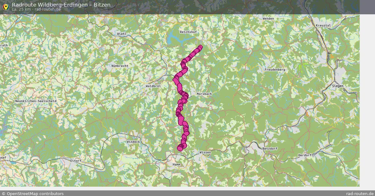 Fahrradroute Wildberg-Erdingen – Bitzen