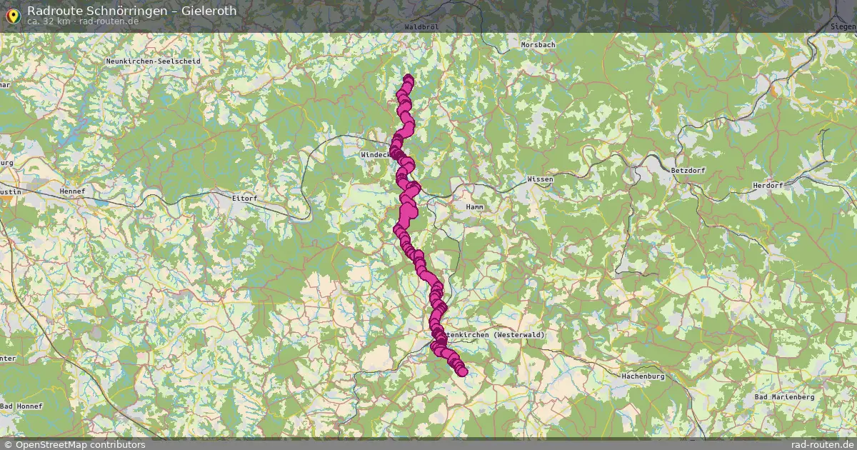 Fahrradroute Schnörringen – Gieleroth (32 km) – Rad-Routen.de