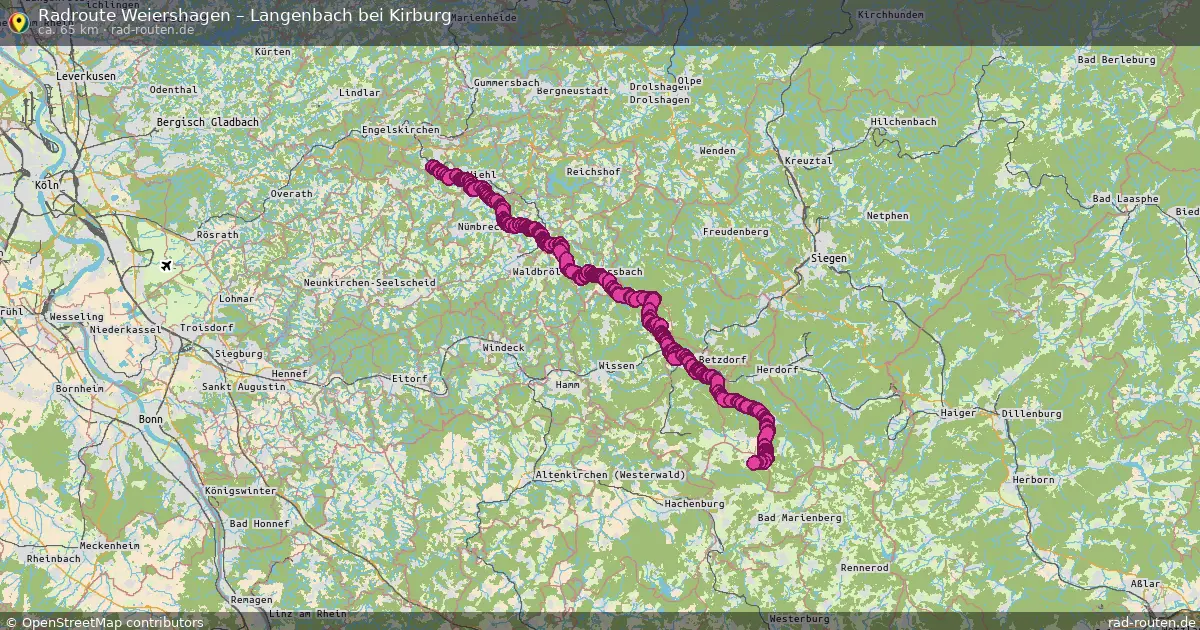 Fahrradroute Weiershagen – Langenbach Bei Kirburg (65 km) – Rad-Routen.de