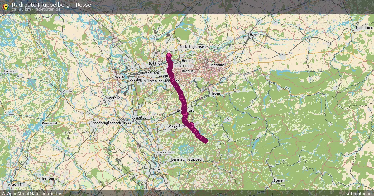 Fahrradroute Klüppelberg – Resse (84 km) – Rad-Routen.de