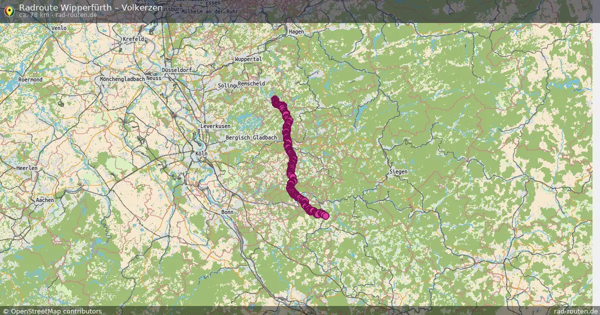 Fahrradroute Wipperfürth – Volkerzen (78 km) – Rad-Routen.de