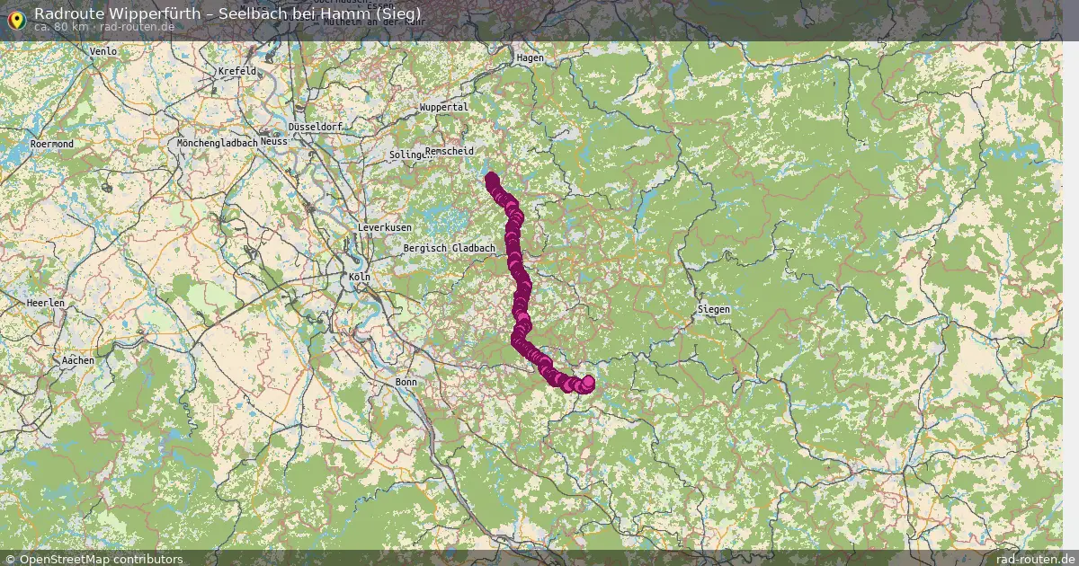Fahrradroute Wipperfürth – Seelbach Bei Hamm (Sieg) (80 km) – Rad-Routen.de