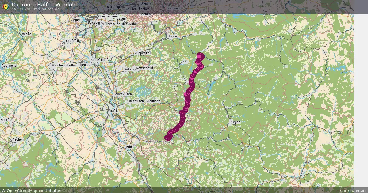 Fahrradroute Halft – Werdohl (90 km) – Rad-Routen.de