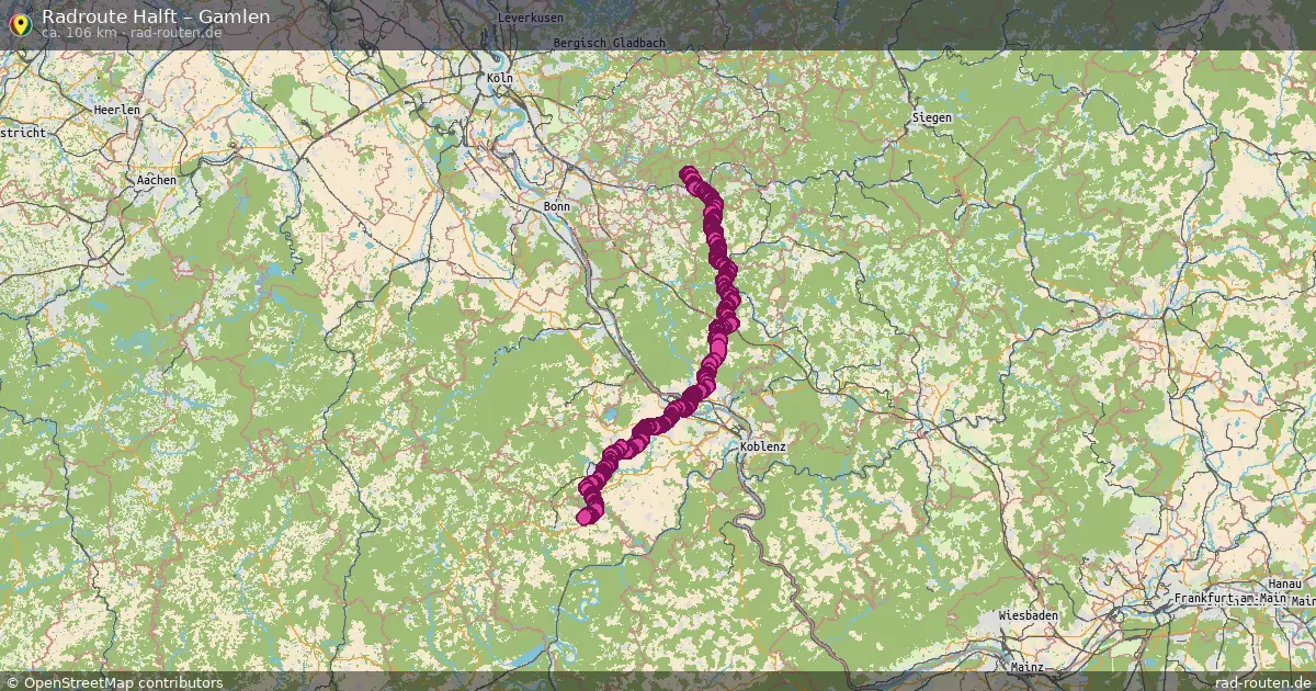 Fahrradroute Halft – Gamlen (106 km) – Rad-Routen.de