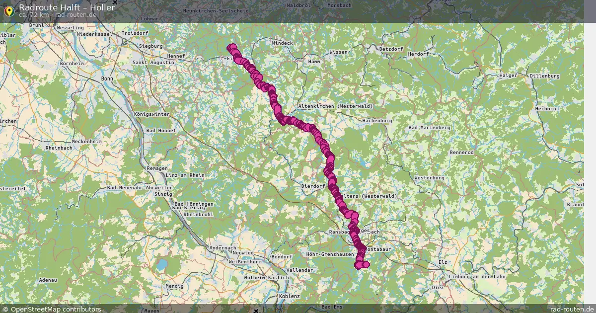 Fahrradroute Halft – Holler (72 km) – Rad-Routen.de