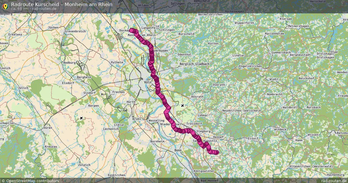 Radtour Kurscheid – Monheim Am Rhein