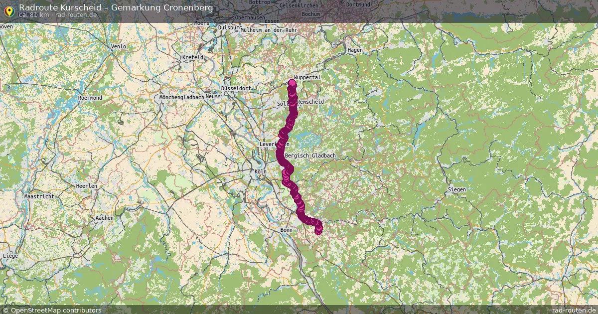 Radtour Kurscheid – Gemarkung Cronenberg