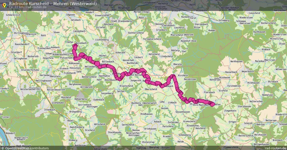 Radtour Kurscheid – Mehren (Westerwald)