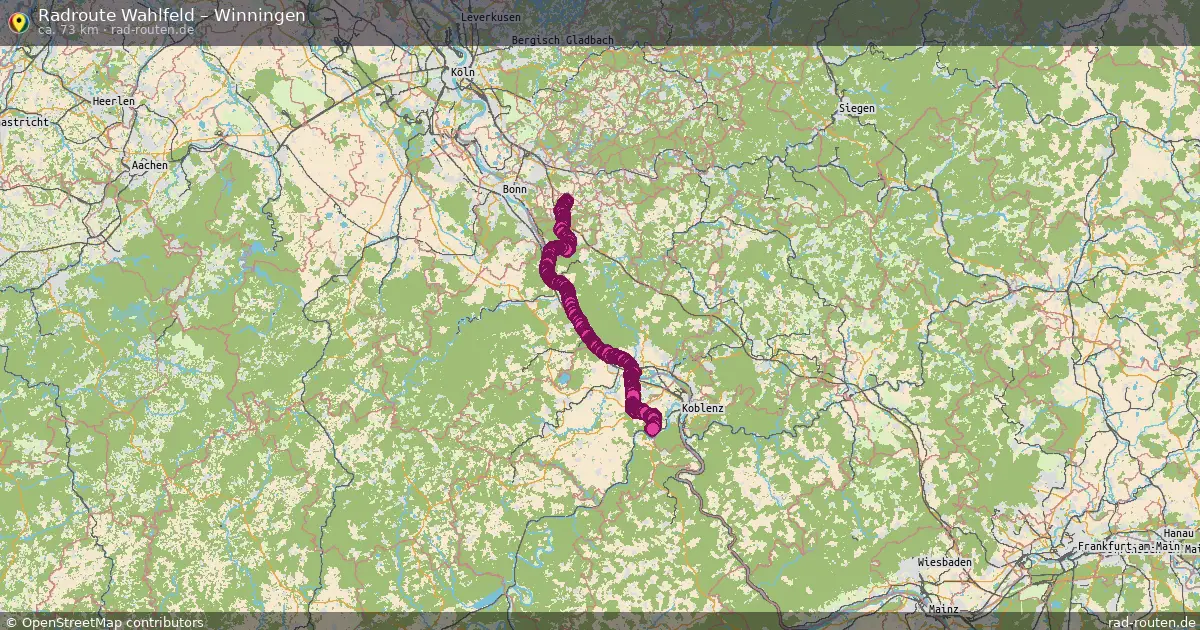 Fahrradroute Wahlfeld – Winningen