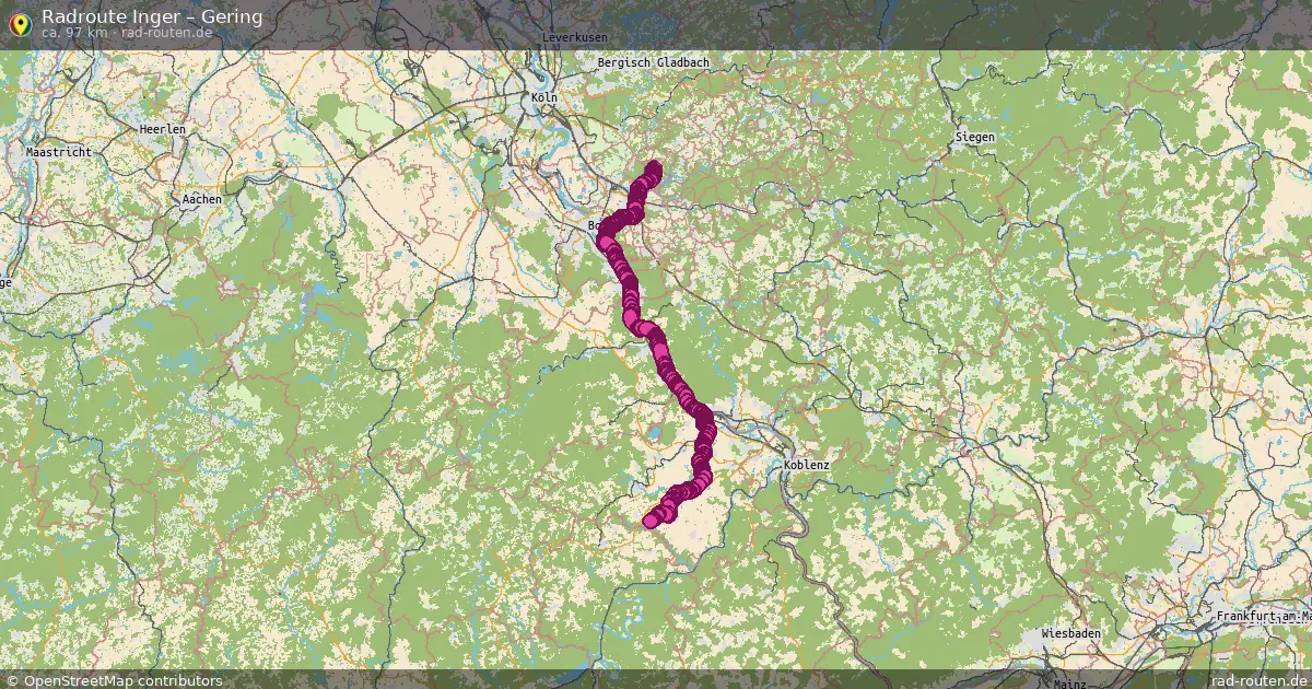 Fahrradroute Inger – Gering (95 km) – Rad-Routen.de