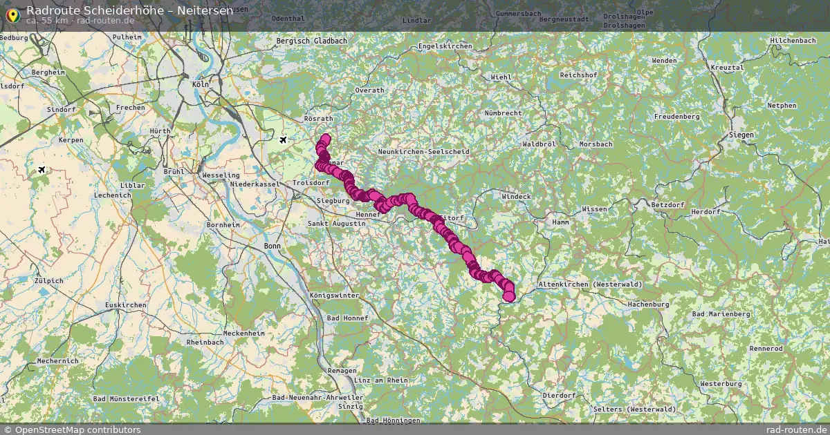 Fahrradroute Scheiderhöhe – Neitersen (55 km) – Rad-Routen.de