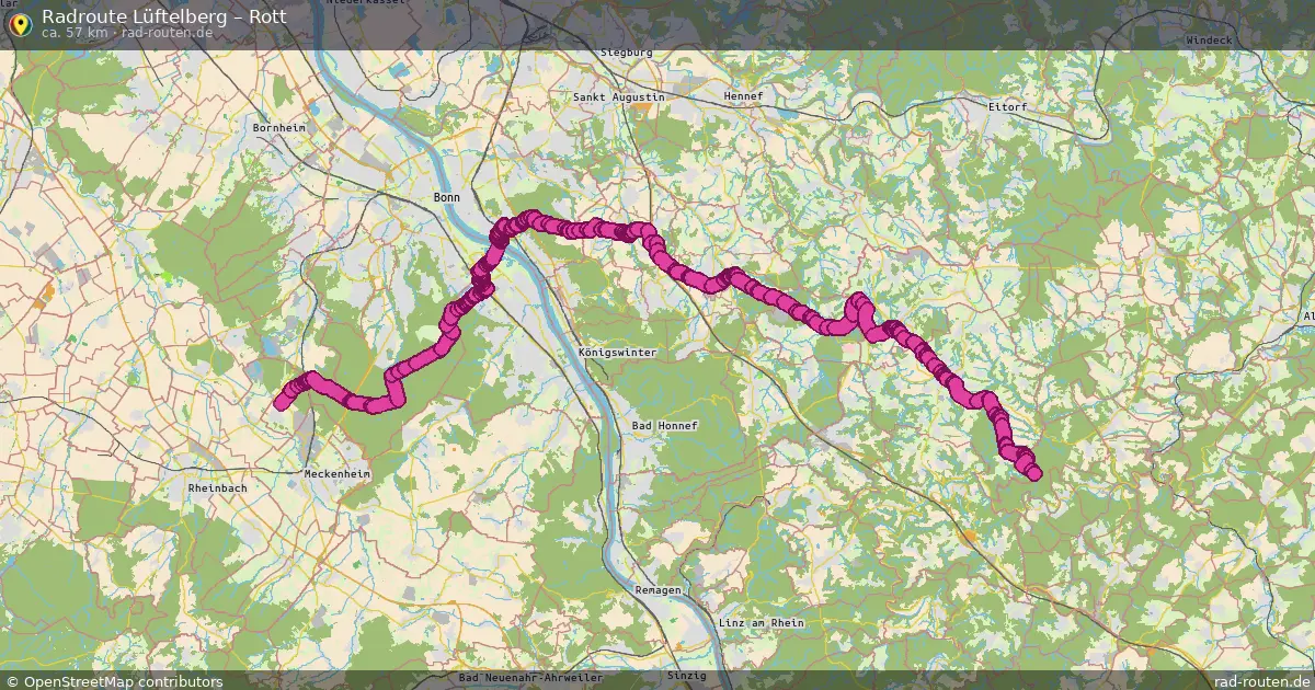 Fahrradroute Lüftelberg – Rott