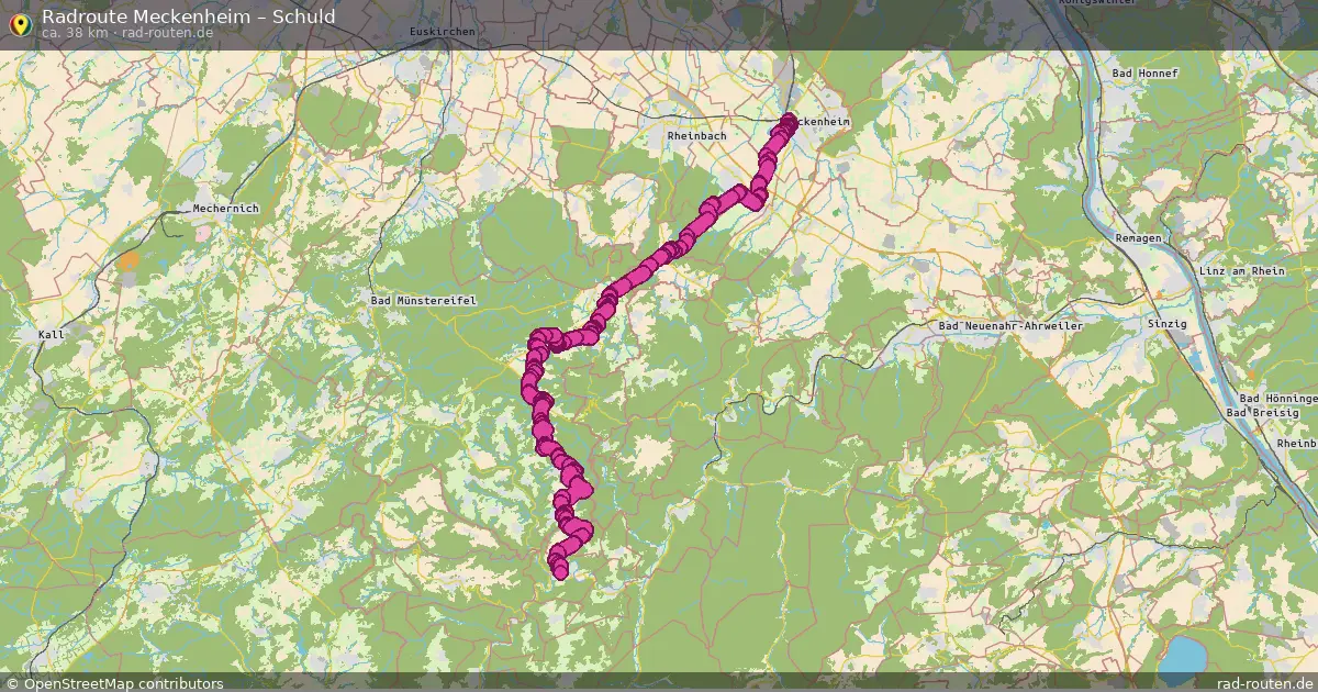 Fahrradroute Meckenheim – Schuld (38 km) – Rad-Routen.de