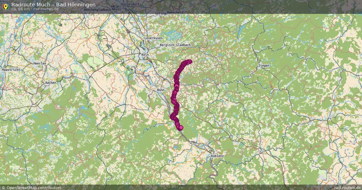 Fahrradroute Much – Bad Hönningen (66 km) – Rad-Routen.de