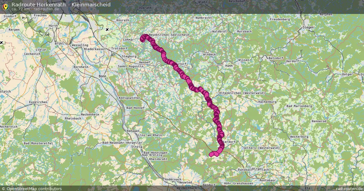 Fahrradroute Herkenrath – Kleinmaischeid