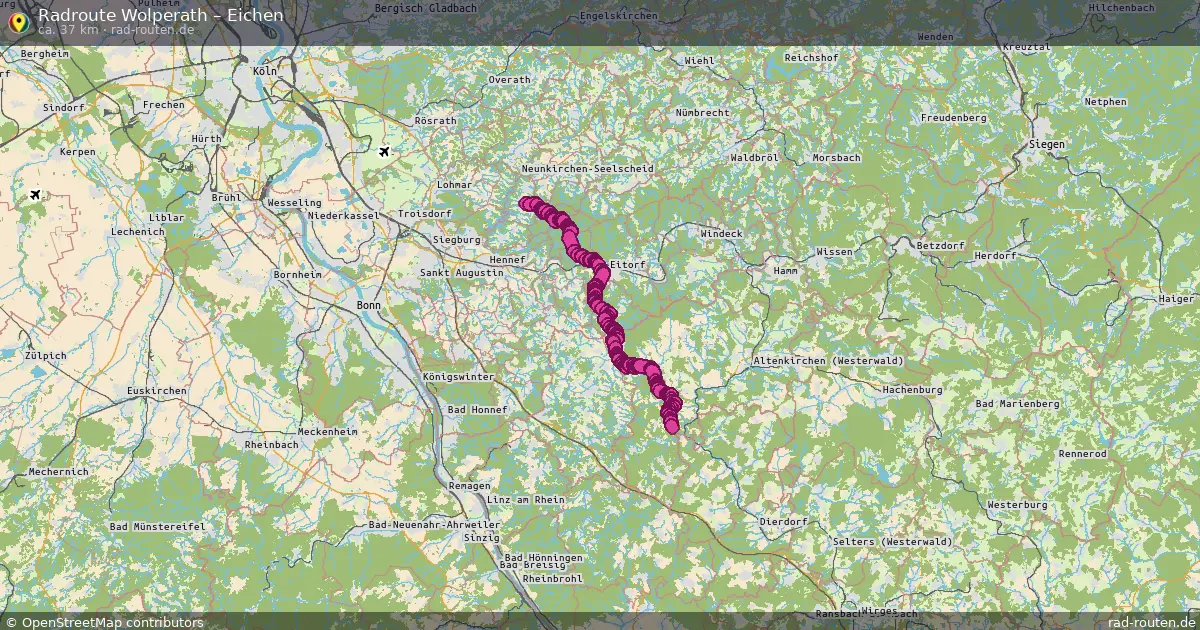 Fahrradroute Wolperath – Eichen (37 km) – Rad-Routen.de