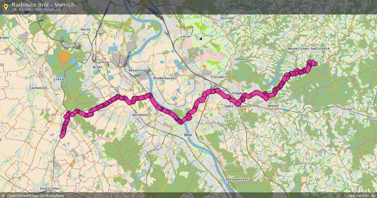 Fahrradroute Bröl – Vernich