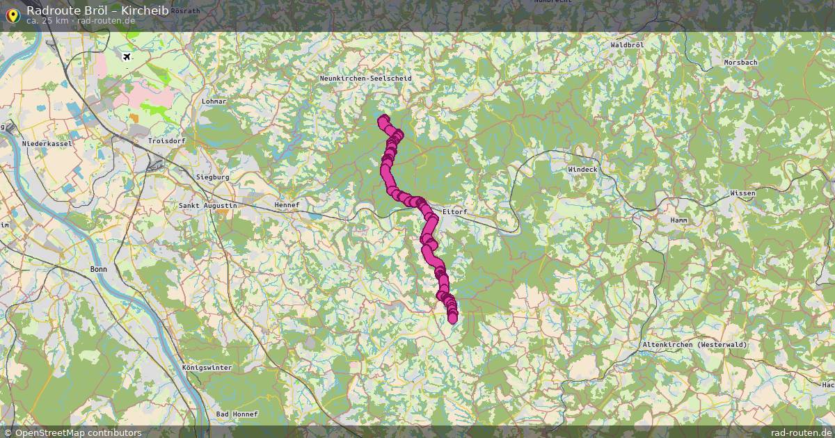Fahrradroute Bröl – Kircheib